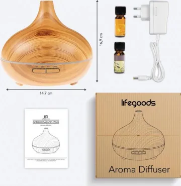 LifeGoods Aroma Diffuser 300ML geur